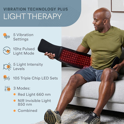 Red Light Therapy Belt - 660Nm & 850Nm near Infrared & Red Light Therapy for Body, Relaxing Muscle, Inflammation, Improve Circulation