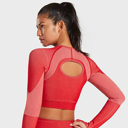 Quick-Dry Seamless Yoga Set with Heart Design