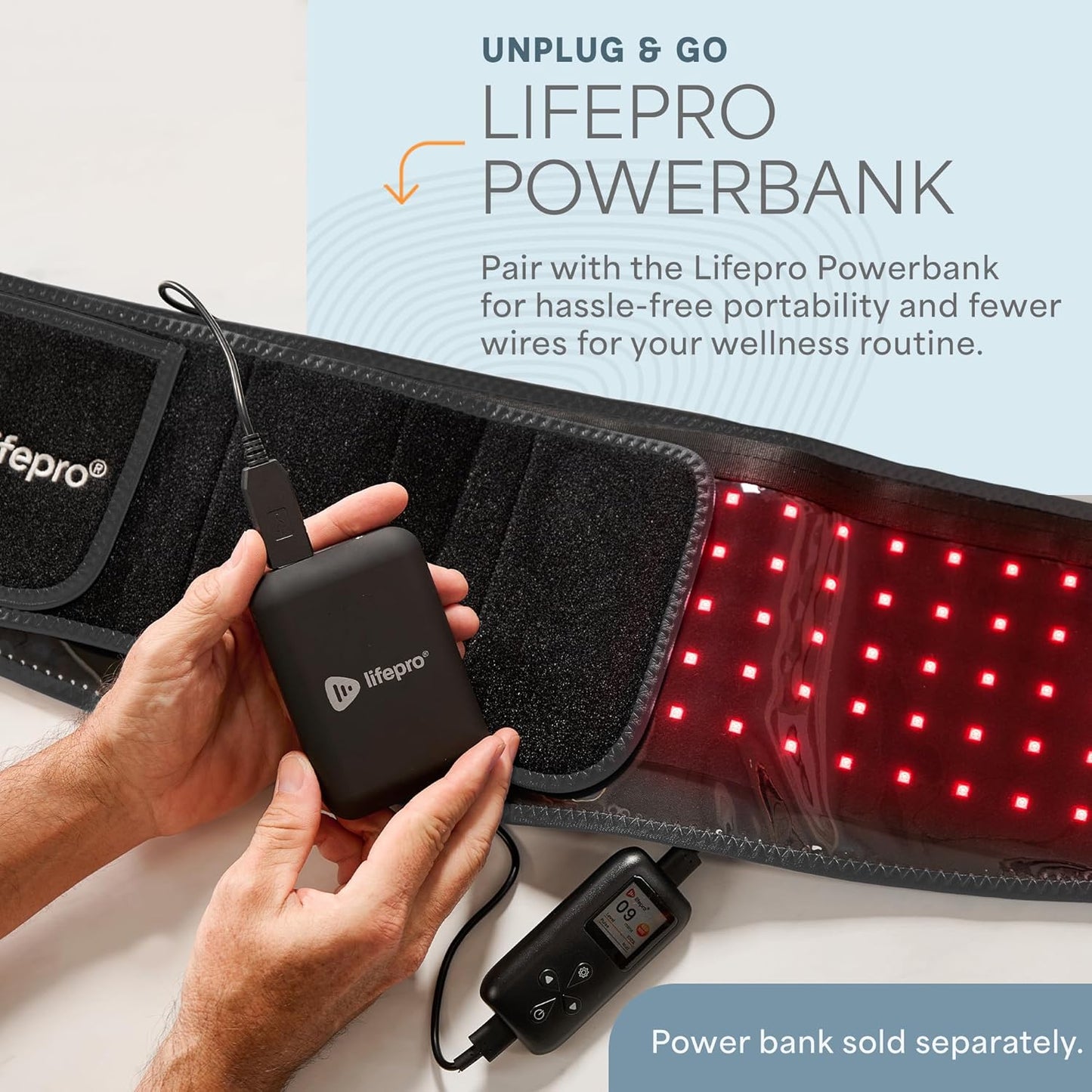 Red Light Therapy Belt - 660Nm & 850Nm near Infrared & Red Light Therapy for Body, Relaxing Muscle, Inflammation, Improve Circulation