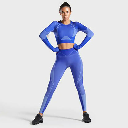 Quick-Dry Seamless Yoga Set with Heart Design