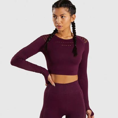 Seamless Women's Yoga Set - High Elasticity & Quick Dry