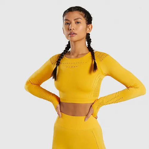 Seamless Women's Yoga Set - High Elasticity & Quick Dry